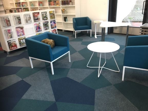 Kirjasto Kuopio – Vorwerk Freeform tekstiililaatta